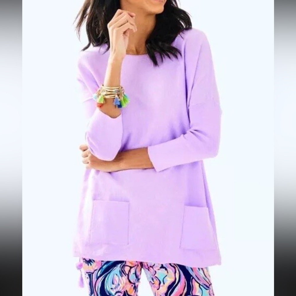 Lilly Pulitzer Elba Lilac Sweater Medium